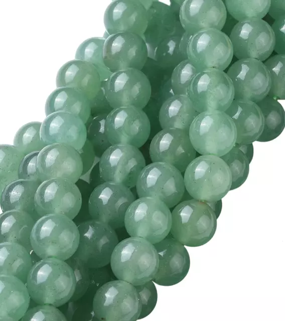 ❤Natural Green Aventurine Round Bead 4mm/6mm/8mm Semi-Precious Gemstone Healing❤