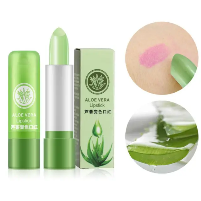 Aloe Vera Natural Temperature Changed Color Lipstick Moisture-Lip Balm H4V6