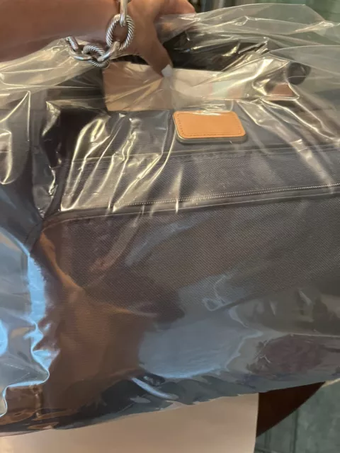 Tumi Alpha 3 Double Expansion Travel Satchel Navy Tan   DUFFEL DUFFLE $550