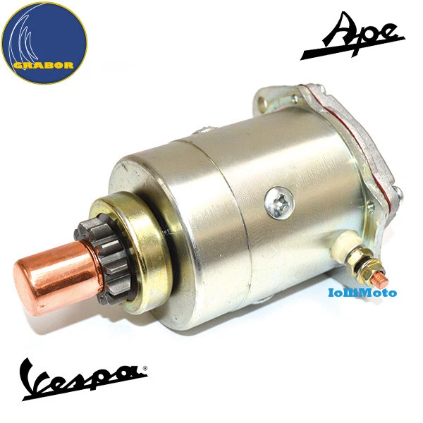 Motorino Di Avviamento Per Piaggio Ape 50 1984-1999 E Ape 50 Mix 1999 - 12V CCW, 11 Scanalature, Sostitutivo OEM