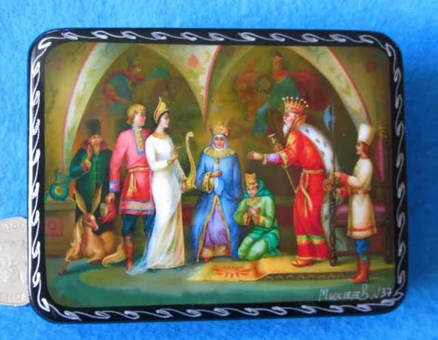 Russisch Lack Verpackung Giclee Klein Fairy Tale Iwan & Girl-Tsar Buckliges