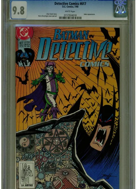 Detective Comics Batman 617 Cgc 9.8 Mint White Pages 1990 Joker Cover Alan Grant