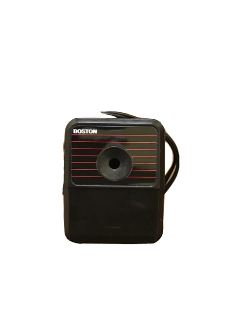 Vintage Boston Electric Pencil Sharpener Model 18 Black Made in USA Tested Works