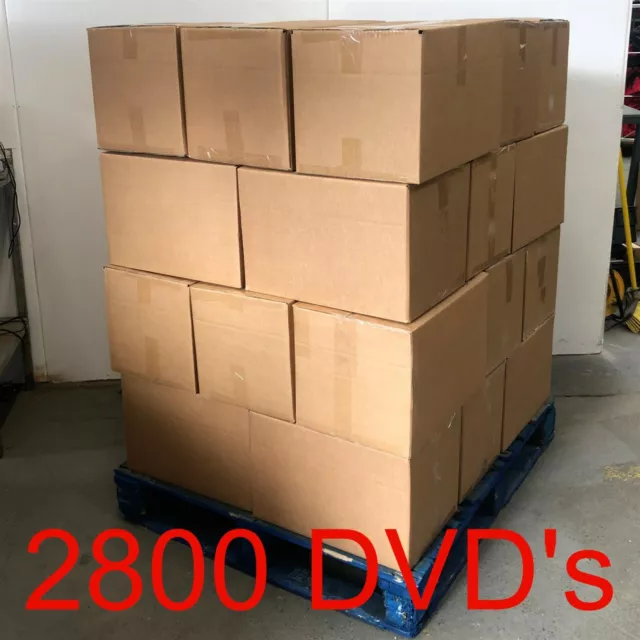 Job lot pallet of DVD's wholesale bundle joblot carboot market mixed 2800 DVD's