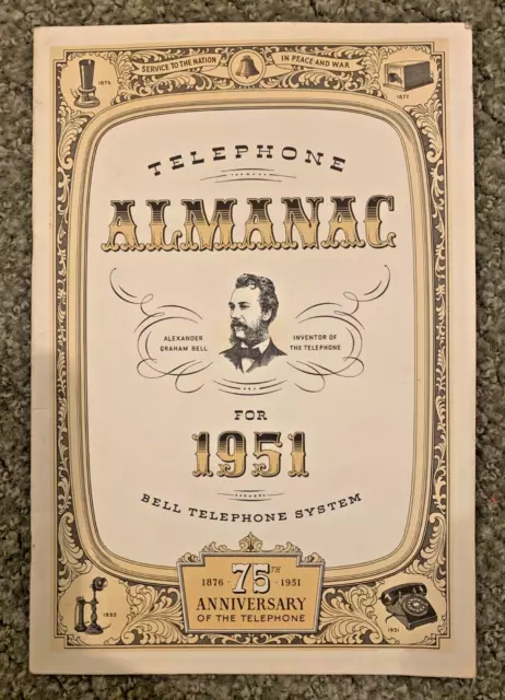 1951 Bell Telephone System Almanac 75th Anniversary Booklet