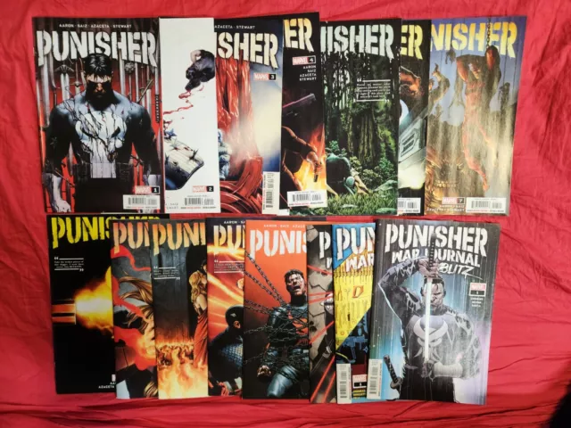 Marvel Comics PUNISHER #1-12 & 3x War Journal Complete Set Jason Aaron 2022-2023