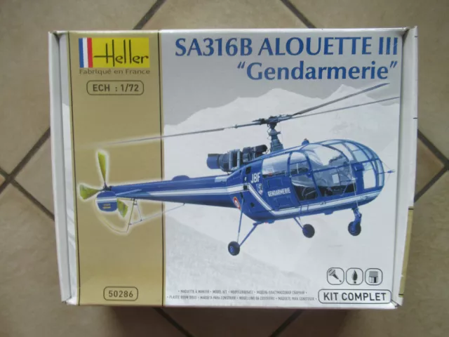 SA316B ALOUETTE III " Gendarmerie", HELLER, 1/72, réf: 50286, (airfix, italeri).