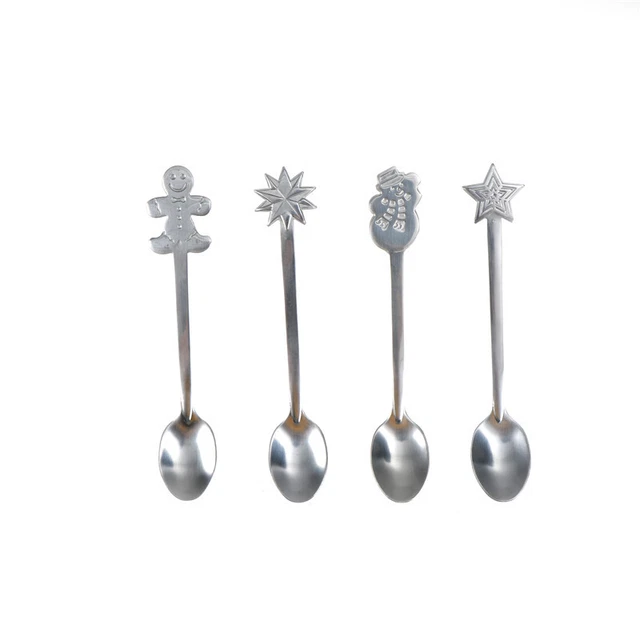 4 pz prodotti da tavolo da tavolo festa dessert in acciaio inox decorazione natalizia casa regalo Sg