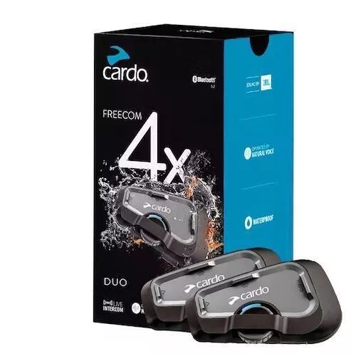 Cardo Moto COPPIA FREECOM 4x  interfono Bluetooth 4 motociclisti Fino a 1,2KM