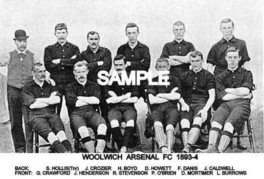 Woolwich Arsenal FC 1893-4 Team  Photo