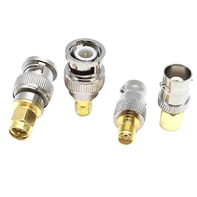 BNC To SMA RF Adapter – Female BNC Jack To SMA Male Plug – Coax Connector