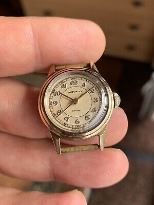 Vintage Movado Sport ladies watch rose gold capped steel swiss made 23,5mm