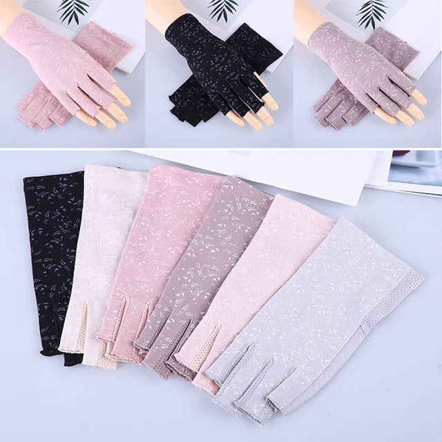 Elasticizzato Sottile Semi-Finger Guanti Anti-scivolo Protezione Solare Anti  -