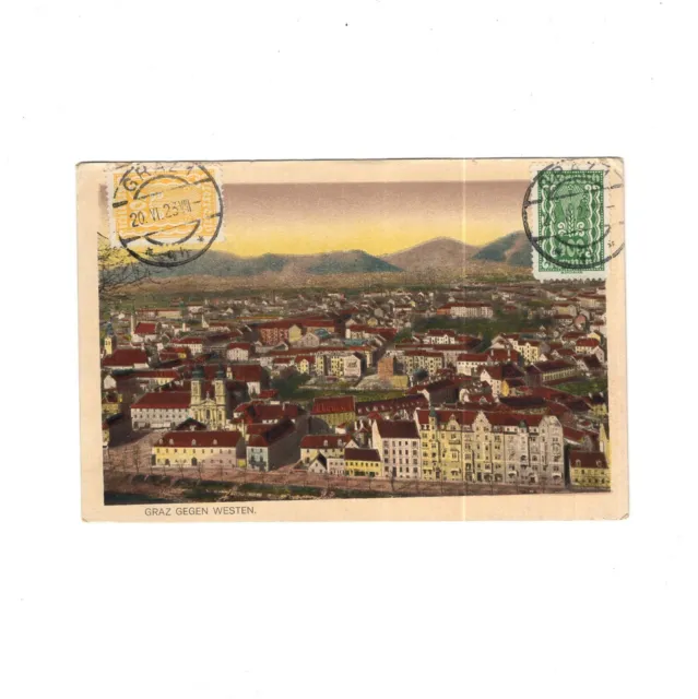 AK Ansichtskarte Graz gegen Westen - 1923