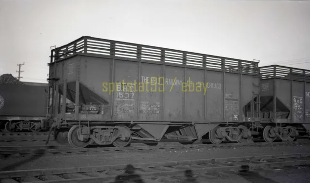 BRC Belt Railway of Chicago Coal Hopper #1507 - Vintage Railroad Negative