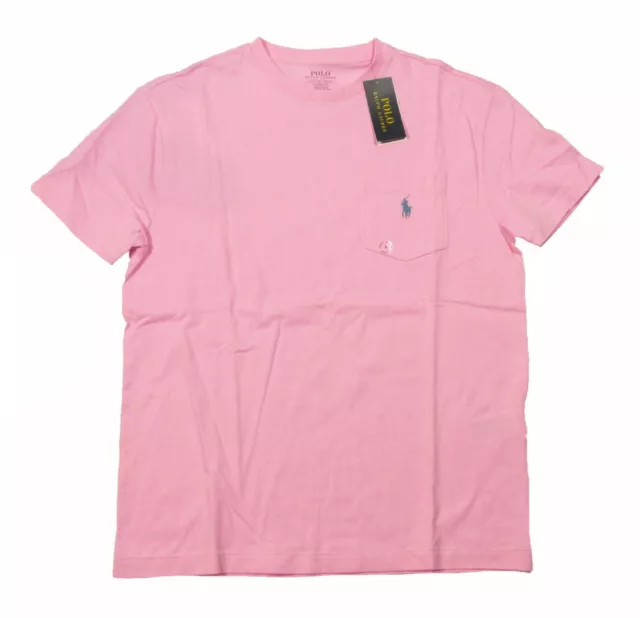 Polo Ralph Lauren Men's Pink Classic Fit Short Sleeve Pocket T-Shirt