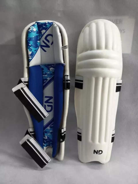 ND Cricket Batting Leg Guard Tendulkar Style Batsman Pads Boys Youths Mens UK