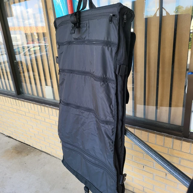 Genuine TUMI Ballistic Nylon Black Bi-Fold Luggage Garment Bag w/Shoulder Strap 8