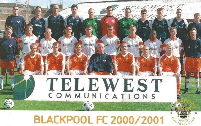 Blackpool Football Team Photo 2000-01 Season