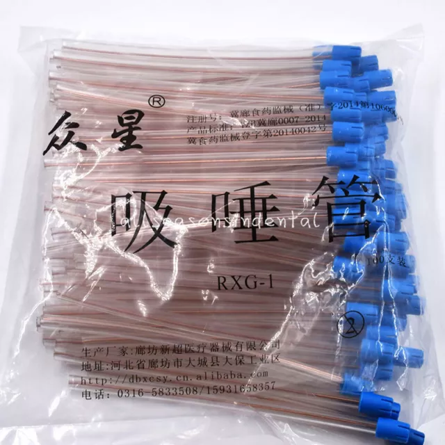 Disposable Dental Saliva Ejector Low Volume Suction Aspirator Tube Nozzles Tips