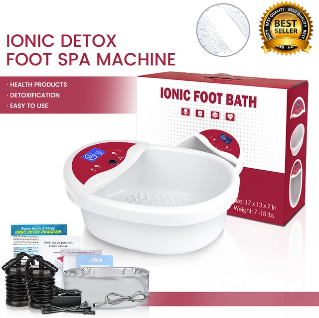IONIC DETOX FOOT Spa Bath ionizer Cleanse Machine With Baths Basin