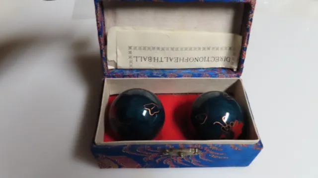 Vintage Chinese   Health Ball Chiming Fidget Item Toy Baoding dragon