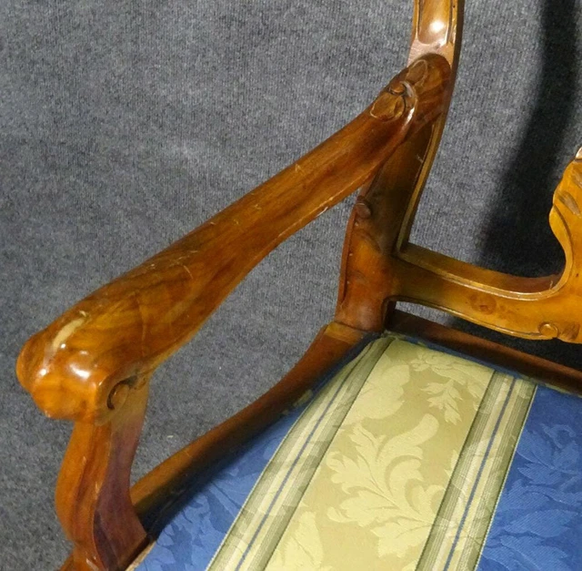 Set of 8 French Louis XV Carved Walnut Twist Back Dining Chairs, C1960s 7