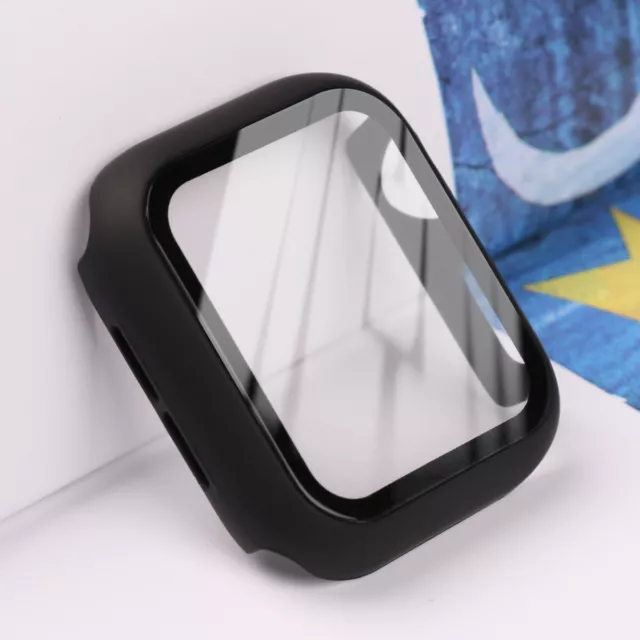 Tempered Glass Screen Protector Full Case Cover for iWatch Apple Watch 7 6 5 4 3