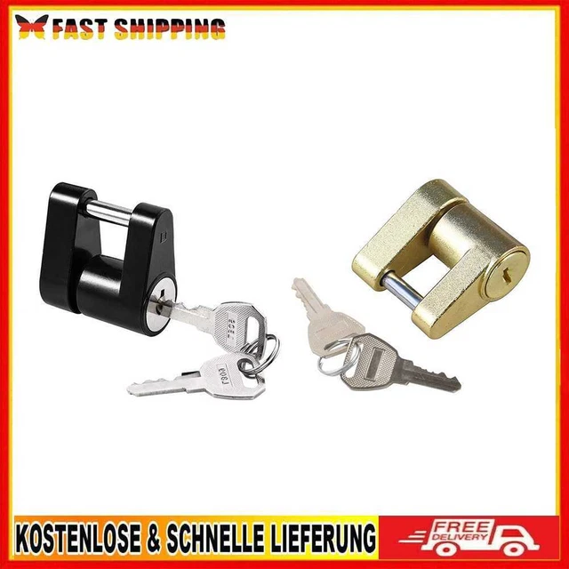 Trailer Coupler Padlock Hook Lock Hitch Security Protector Zinc Alloy for Truck