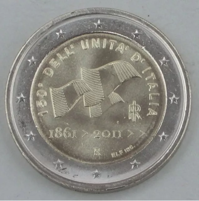 2 Euro Münze Italien 2011, 50 Jahre Unità  D'Italia Rar,Unzirkuliert.