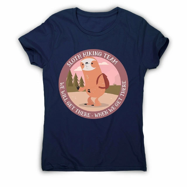 Hiking sloth - women's funny premium t-shirt
