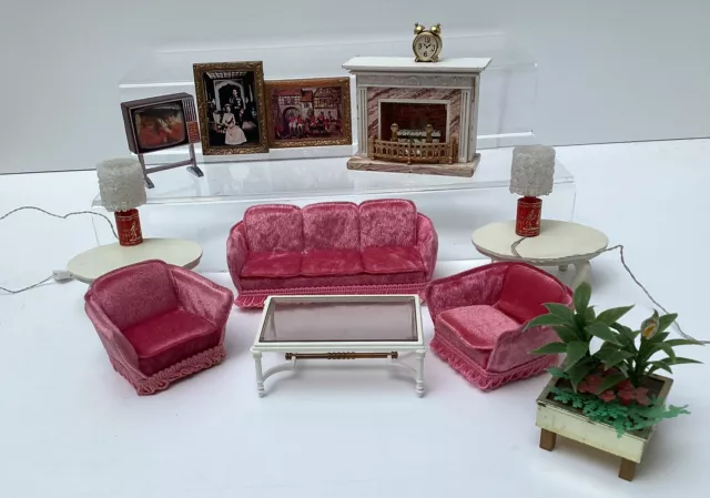 Lundby Vintage Doll House Furniture Lounge Bundle 1/16th scale retro 1970s 80s