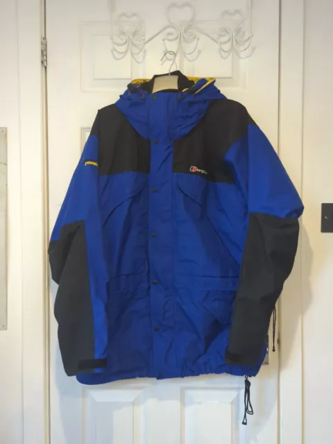 Vintage Berghaus Mera Peak Gore-Tex Waterproof Jacket Men's Large Blue