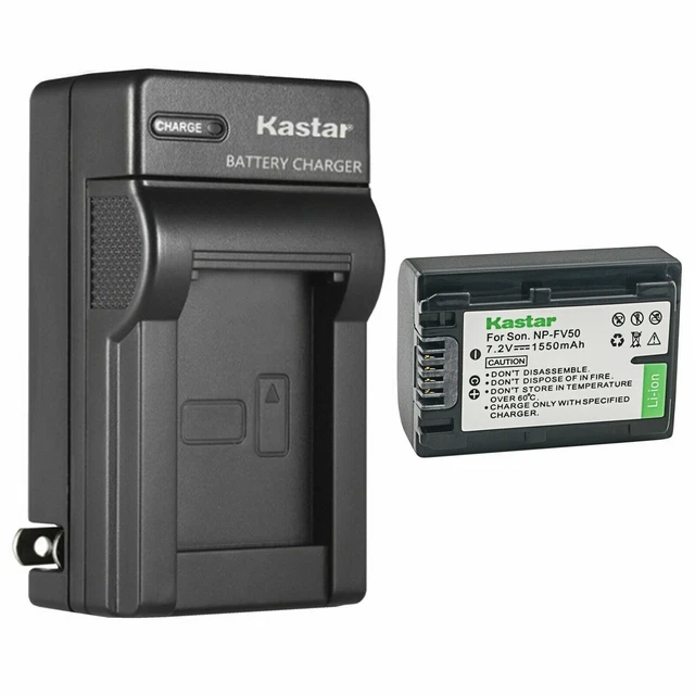 Kastar Battery Wall Charger for Genuine Sony NP-FV30 NP-FV50 OEM AC-VQH10 BC-TRV