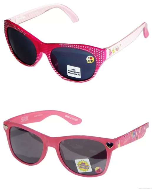 SHOPKINS Multi-Character Girls Pink 100% UV Shatter Resistant Sunglasses NWT $14