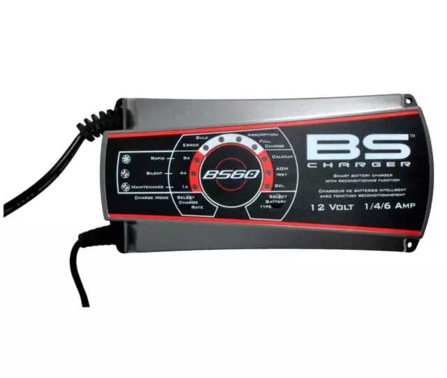 Chargeur De Batterie Bs60  Pro Intelligent Bs Bs60, 12V 1A/4A/6A / 700532