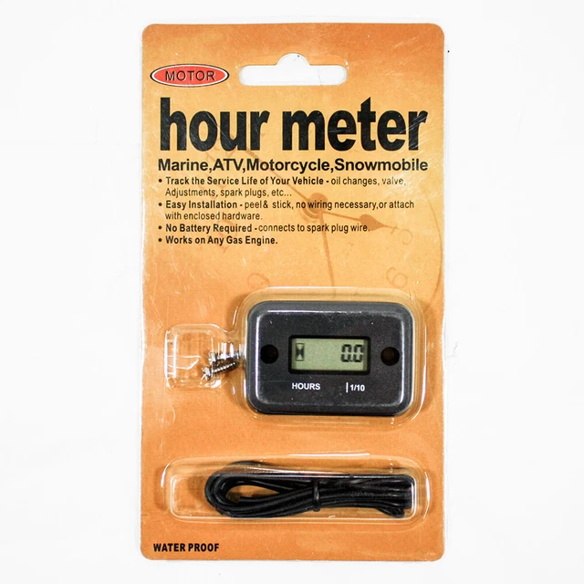 Compteur Heures Moteur RileyFine - Inductif Étanche IP68 | Pour Tondeuse, Moto, Bateau