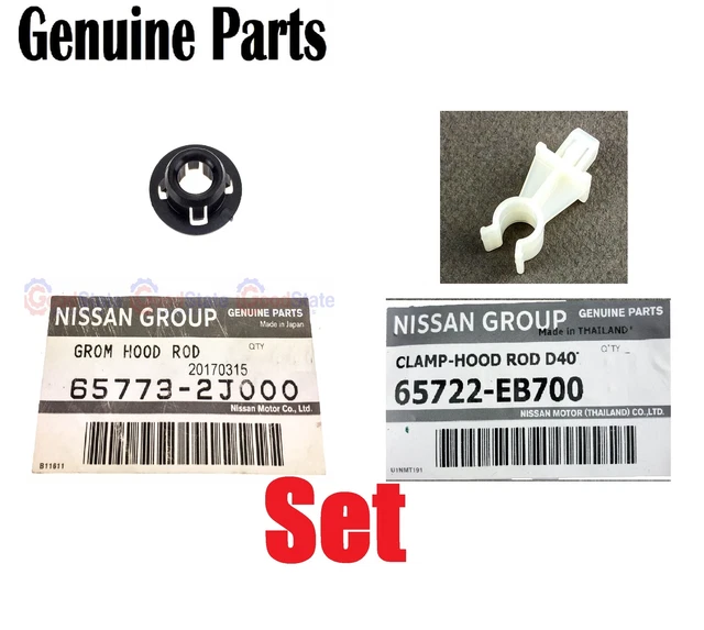 GENUINE NISSAN NAVARA NP300 D23 Hood Bonnet Prop Rod Support Clamp Clip ...