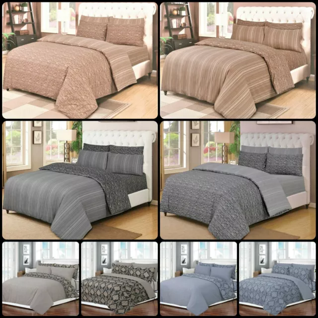 New Luxury 4 Piece 100% Cotton Duvet Cover Bedding Set Single Double King Size