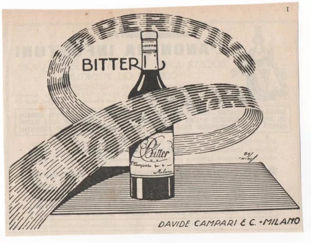 Pubblicità vintage CAMPARI BITTER MILANO advertising reklame werbung publicitè