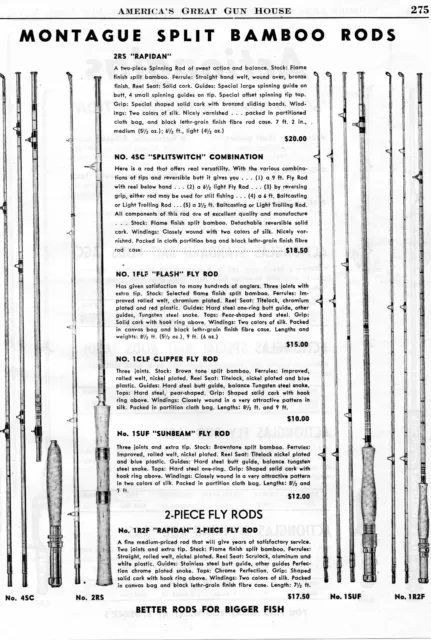 1958 3 PAGE Print Ad of Solid Glass Fishing Rods Longfellow True Temper  Montague $9.99 - PicClick
