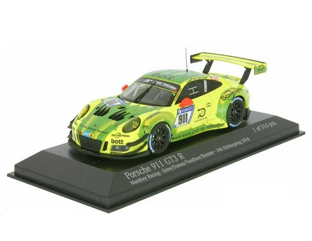 Porsche 911 991 GT3 R 24h Nürburgring 2016 Manthey Racing Bamber 1:43 Minichamps