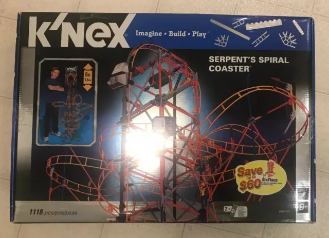 K'nex Serpents Spiral Coaster  Motorized Building Set New Knex
