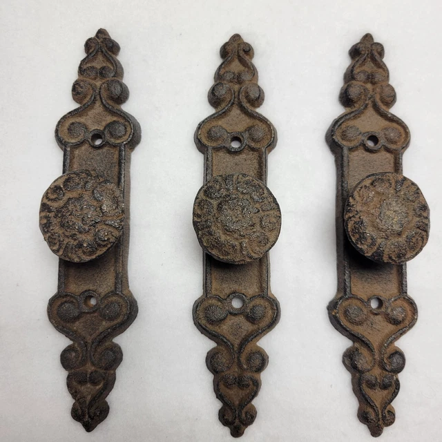 Cabinet Handles Rustic Hardware  Set of Three