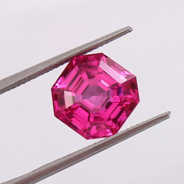 AAA Grade Natural Ceylon Pink Sapphire Asscher Cut Loose Gemstone 10x10 MM