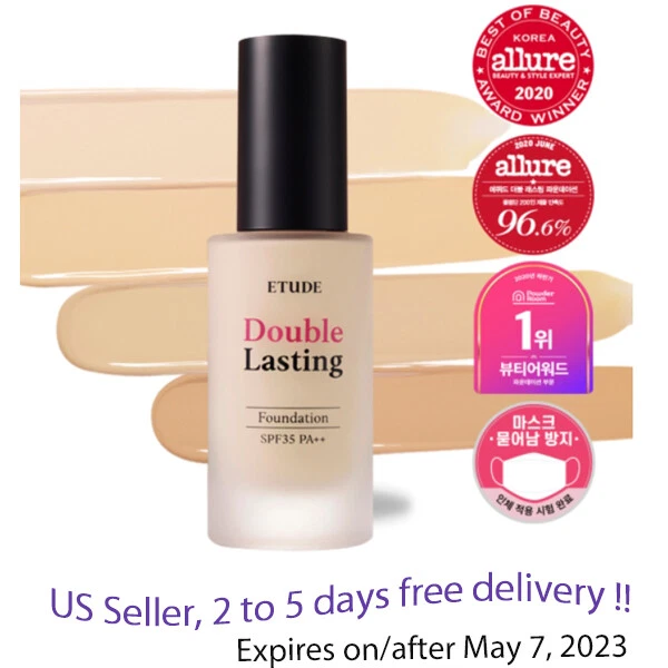 Etude House Double Lasting Foundation 12 shades Options SPF35 PA++  30g