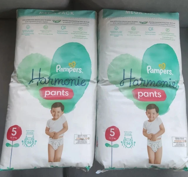 112 Couches Pampers Harmonie Taille 5 (12-17 Kg)