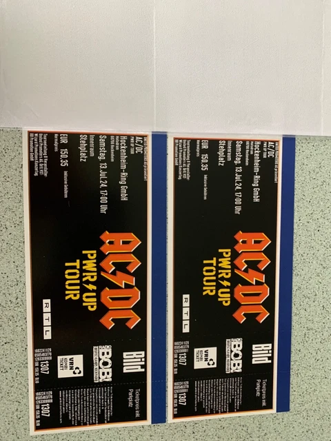 AC/DC TICKETS FÜR Hockenheim 13.07.2024 - 2 x AC DC Ticket Innenraum ...