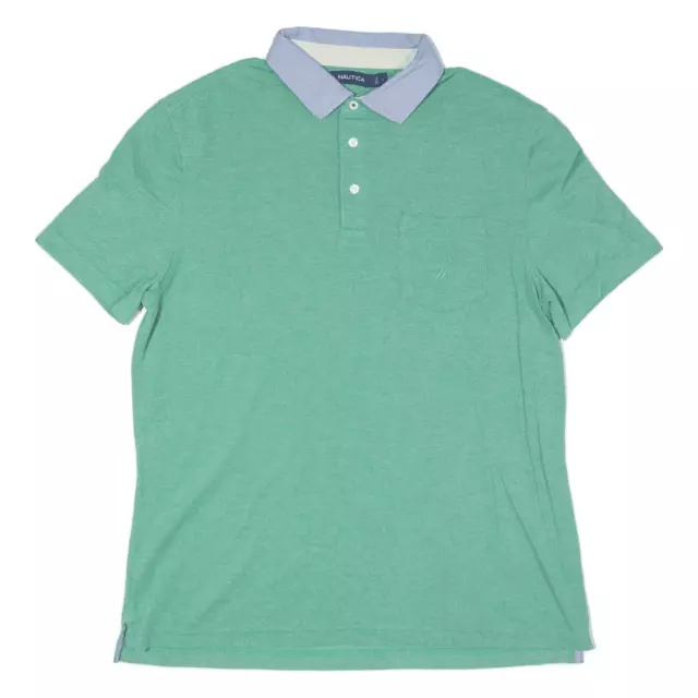 Polo Shirt Nautica verde manica corta uomo L