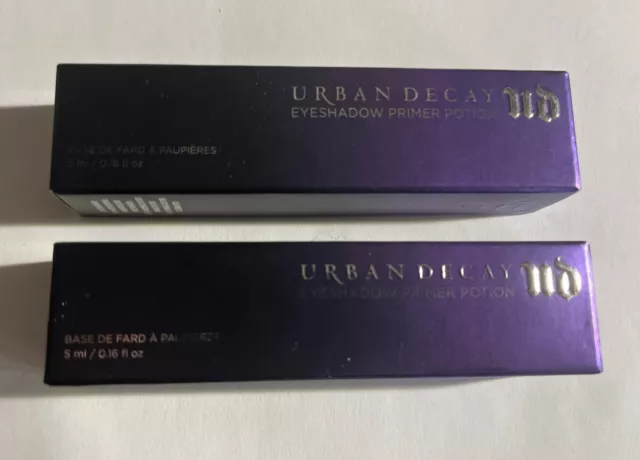 Paquete de 2 Pociones de Primer Sombra de Ojos Original Urban Decay 0,16 Oz 5 mL Tamaño de Viaje Nuevo